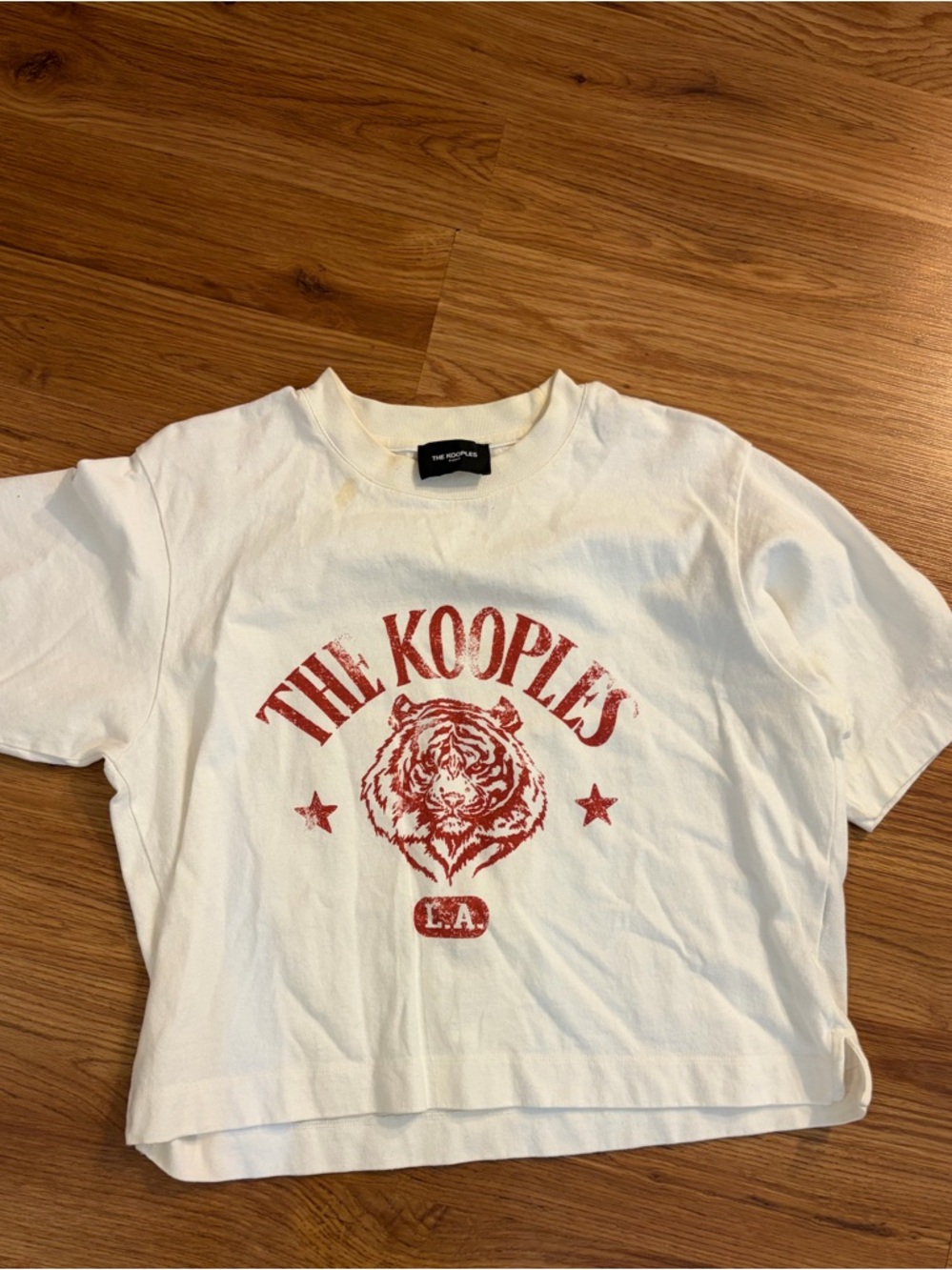 The Kooples White Graphic Tiger Logo Tee